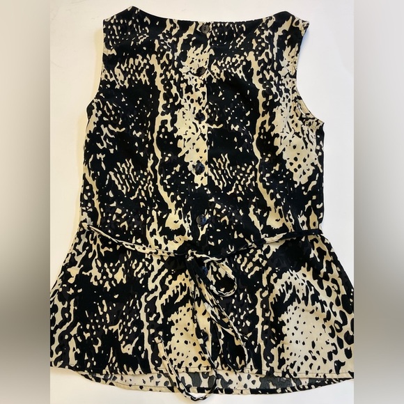 Awear animal printed peplum sleeveless cami top blouse women's size 8 - Picture 2 of 8